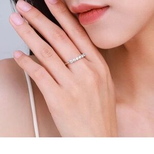 Sterling Silver Zircon Gems Ring